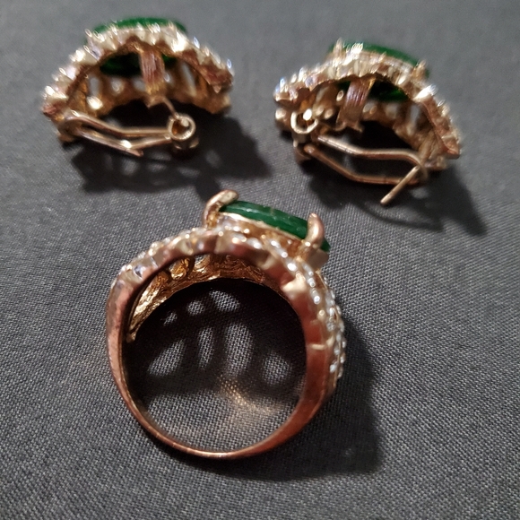 Vintage Earrings & Ring Jewelry Set - Picture 3 of 4
